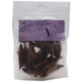 Healthy Treats for Dogs,Chicken Wrapped Purple Sweet Potato Dog Treats,Soft Snacks suitable for Small Medium Large Dogs-Chicken Wrapped Purple Potato