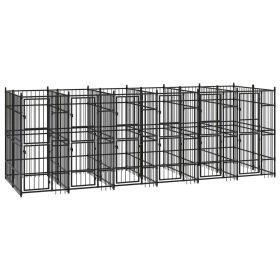 Outdoor Dog Kennel Steel 119 ftÂ²