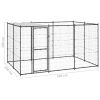 Outdoor Dog Kennel Steel with Roof 78.1 ft²