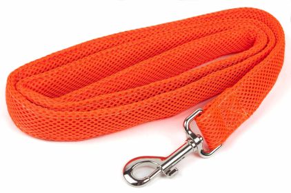 Pet Life 'Aero Mesh' Dual Sided Comfortable And Breathable Adjustable Mesh Dog Leash (Color: orange)